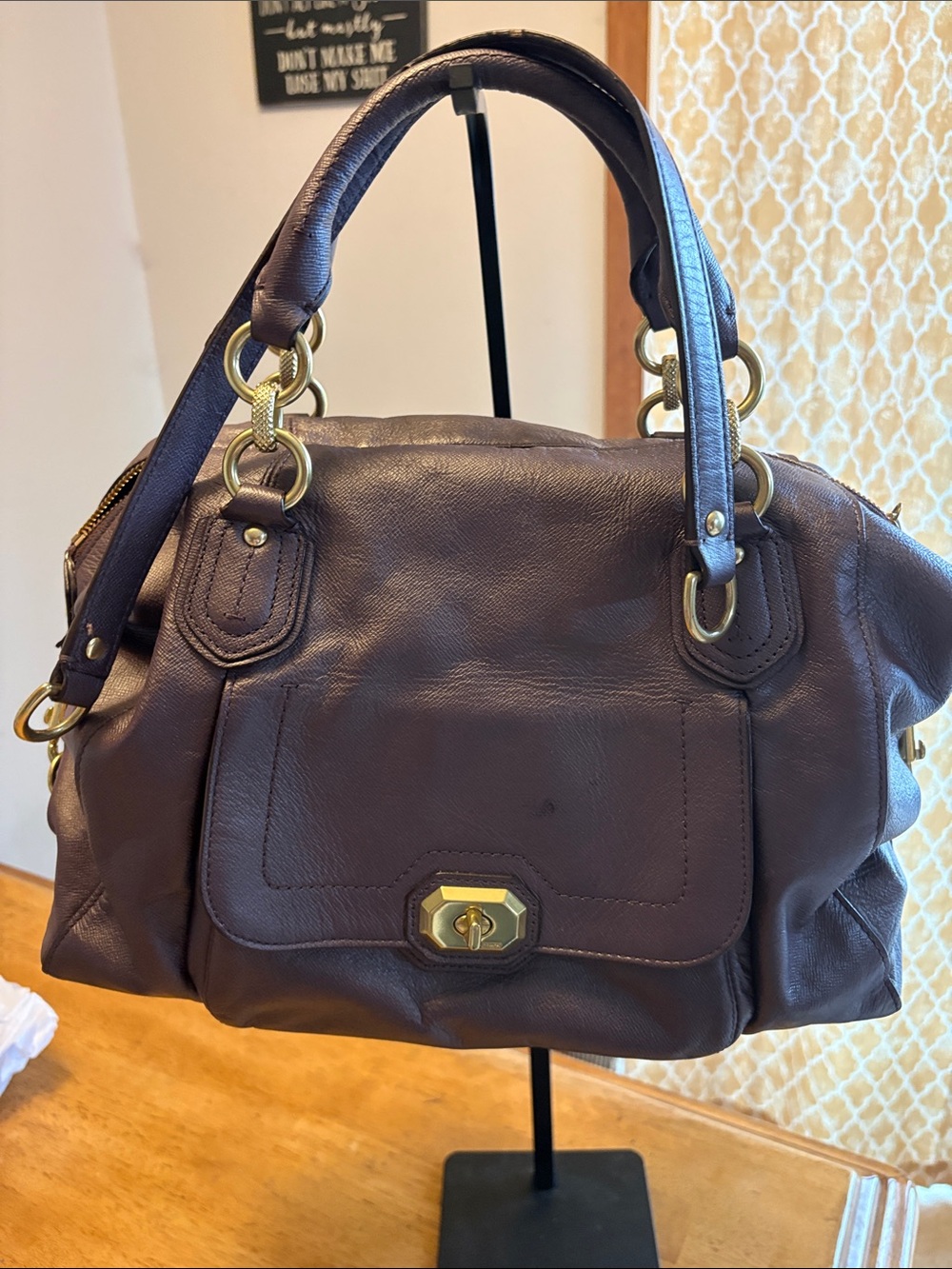 Coach 2013 metallic purple satchel